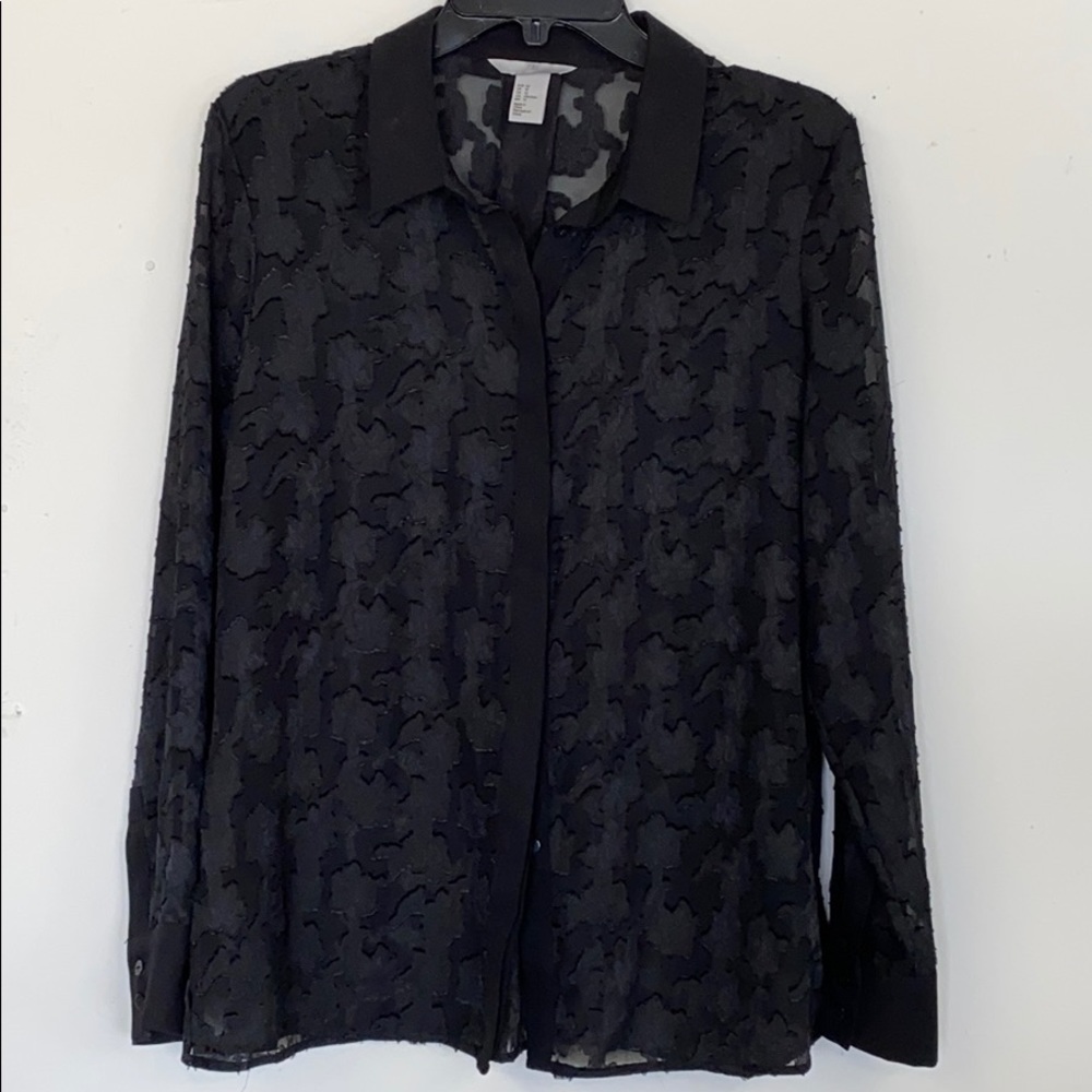Black H&M long sleeve blouse